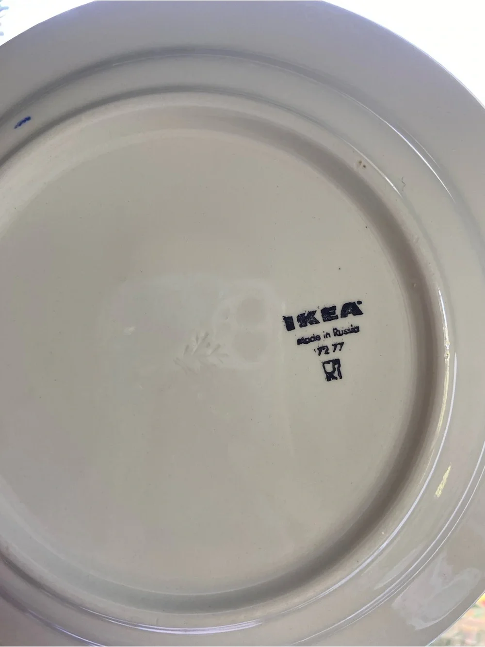IKEA Blue Flowers White 8” Set Of 6 Salad Plates 17277 Ceramic Russia Vintage